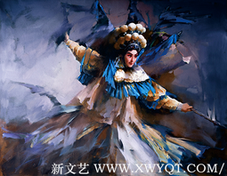 赵新颖作品 《穆桂英》 规格：120cm×90cm  创作年代：2014年